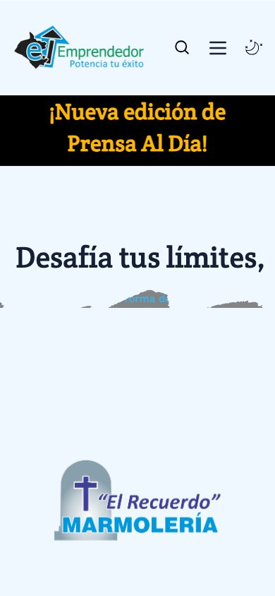 Sitio de Emprendedor Cix — vista mobile