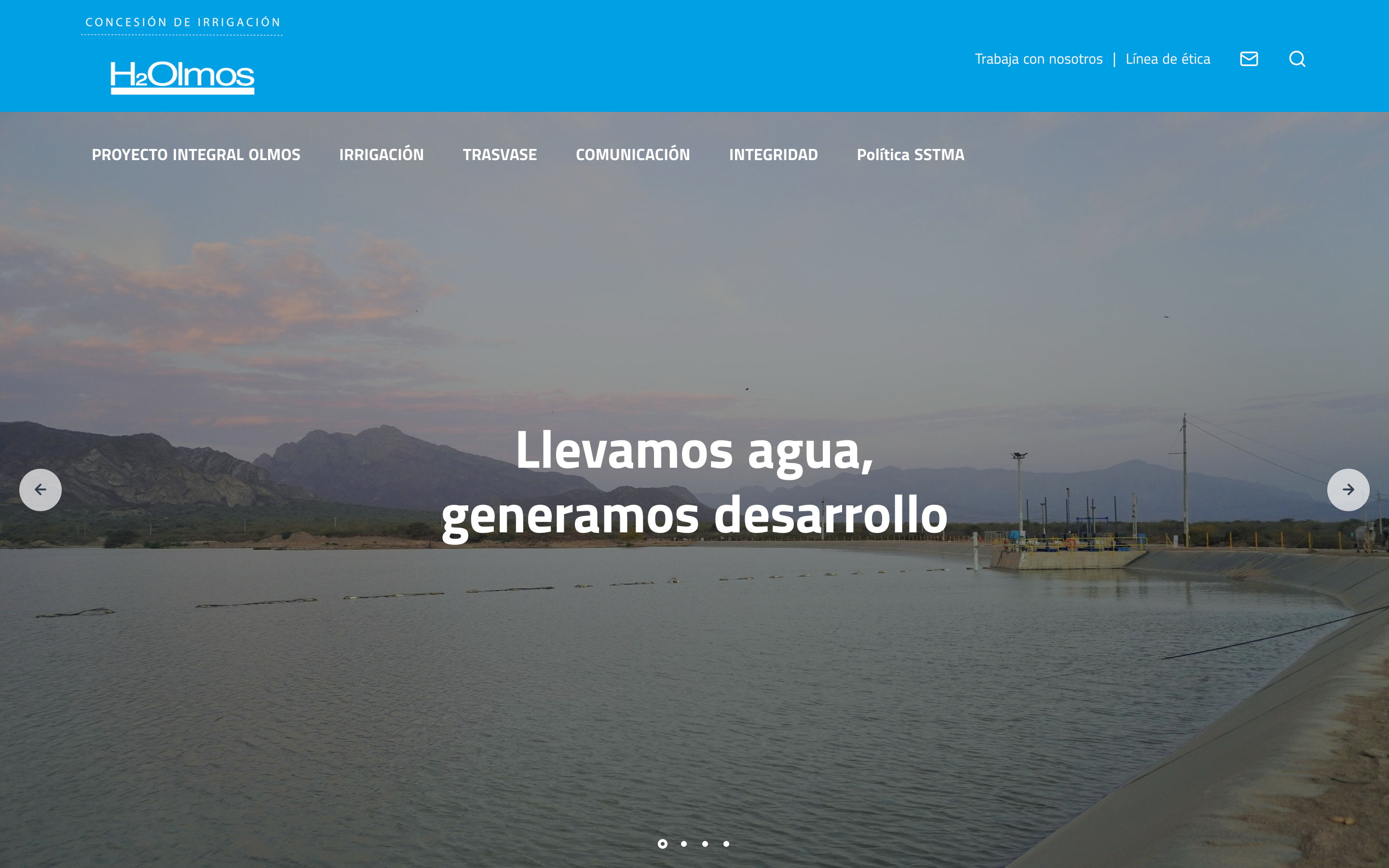Sitio del Proyecto Integral Olmos — vista de escritorio