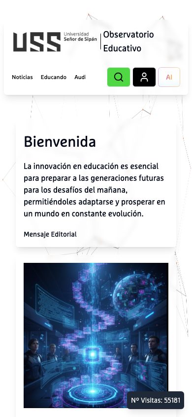 Observatorio Tecnológico de la Universidad Señor de Sipán — vista mobile